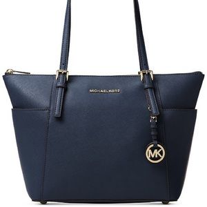 Michael Kors Jet Set Tote Navy Blue